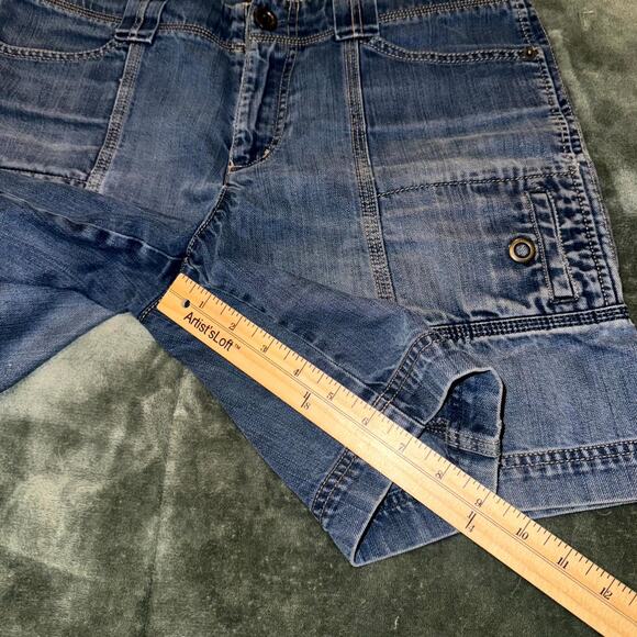 Eddie Bauer Mercer Fit Denim Shorts Women’s 6 Blue Cotton Casual Cargo Pockets - Picture 6 of 7